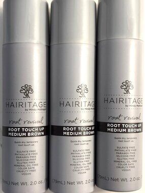 Lot of 3 Hairitage Medium Brown Root Touch Up 2oz Unisex Instant Temporary Color